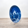 Weihnachtsteller - 1972: Michelstadt - von Berlin Design - blaues Porzellan - begrenzte Auflage - Made in West Germany - TOP Zustand (8C3)
