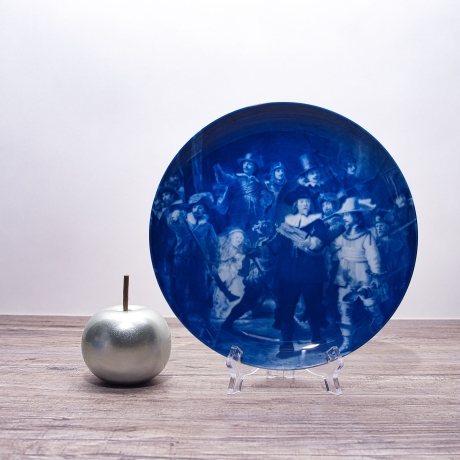 Sammelteller Berlin Design - Serie: Rembrandt - Die Nachtwache   - blaues Porzellan  - Auflage 5.000 - Made in Germany - 9E2 - TOP Zustand