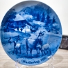 Sammelteller Muttertag: 1980 Ziegenfamilie - Berlin Design - blaues Porzellan  - Made in West Germany - 19,5 cm - 8B3 - TOP Zustand