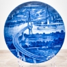 Sammelteller Berlin Design - Serie: neu Hamburg - Köhlbrand Brücke - blaues Porzellan  - Auflage 3000 Made in Germany - 9D1 - TOP Zustand
