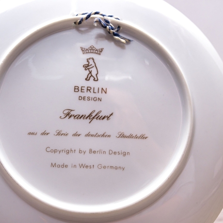 Sammelteller Berlin Design - Städteteller Frankfurt- Der Römerberg zu Frankfurt um 1829 - Made in West Germany - 9D2 - TOP Zustand