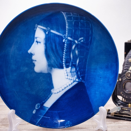 Sammelteller Berlin Design - Serie: Da Vinci - Beatrice d Este - blaues Porzellan - Auflage 5.000 - Made in Germany - 9E1 - TOP Zustand