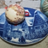 Weihnachtsteller - 1971: Rothenburg ob der Tauber - von Berlin Design - blaues Porzellan - begrenzte Auflage - Made in West Germany (8F)