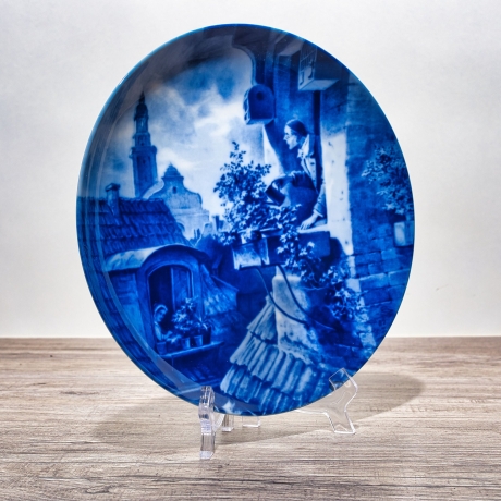 Sammelteller: Die Dachstube / Carl Spitzweg - Berlin Design - blaues Porzellan  - Nummer 10 von 5000 - mit Karton - TOP Zustand - 8D2
