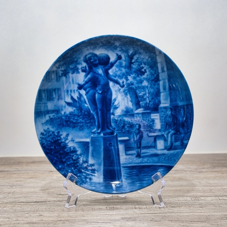 Sammelteller Berlin Design - Ratingen, die Dumeklemmer-Stadt seit 1276 - blaues Porzellan - Made in Germany - 9D2 - TOP Zustand