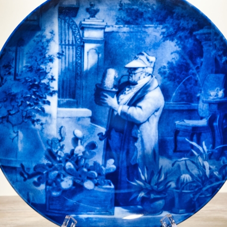 Sammelteller: Der Kaktusliebhaber / Carl Spitzweg - Berlin Design - blaues Porzellan  - Nummer 70 von 5000 - mit Karton - TOP Zustand - 8D2