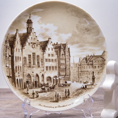 Sammelteller Berlin Design - Städteteller Frankfurt- Der Römerberg zu Frankfurt um 1829 - Made in West Germany - 9D2 - TOP Zustand