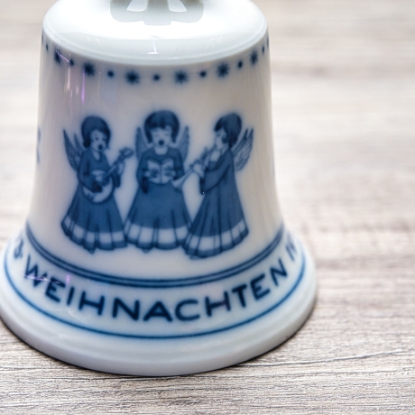 Weihnachtsglocke - Berlin Design - 1973 - blaues Porzellan - Made in Germany - 8D3 - TOP Zustand - limitiert