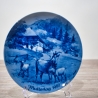 Sammelteller Muttertag: 1980 Ziegenfamilie - Berlin Design - blaues Porzellan  - Made in West Germany - 19,5 cm - 8B3 - TOP Zustand