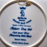 Sammelteller Father's day: 1972 - Ost trifft West - Berlin Design - blaues Porzellan - Made in West Germany - 19,5 cm - 9E1 - TOP Zustand