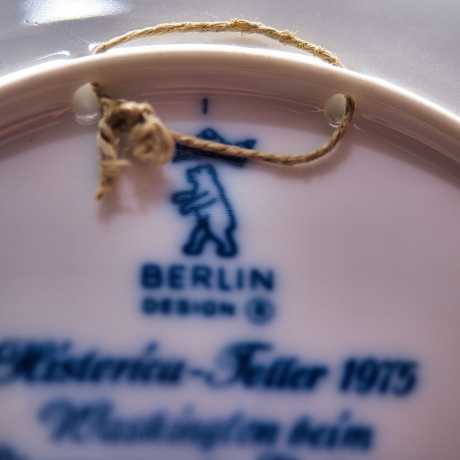 Sammelteller Berlin Design - Serie: Historica - Washington beim Delaware - blaues Porzellan  - Made in Germany - 9D1 - TOP Zustand