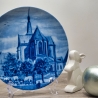 Sammelteller Berlin Design - Städteteller Alt Osnabrück - St. Marienkirche um 1859- blaues Porzellan - Made in Germany - 9D2 - TOP Zustand