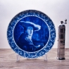Sammelteller Berlin Design - Dame mit Hut nach Johannes Vermeer, blaues Porzellan  - Made in Germany - 9E3 - TOP Zustand