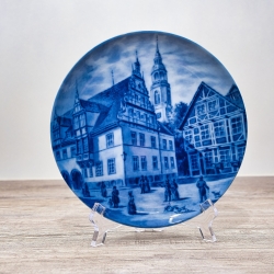 Sammelteller Berlin Design - Städteteller Celle- Rathaus und Stadtkirche - blaues Porzellan - Made in Germany - 9D2 - TOP Zustand