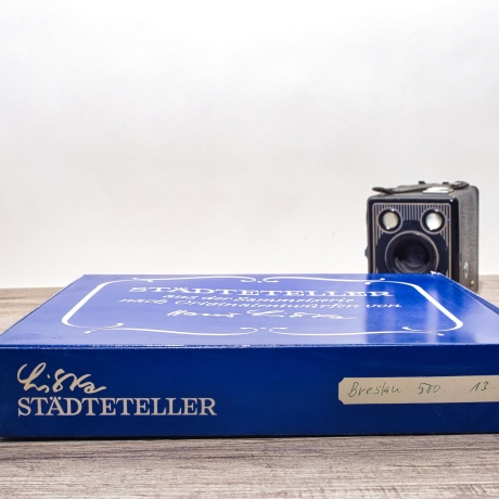 Sammelteller, Städteteller: Breslau - Berlin Design - blaues Porzellan  - Made in Germany - mit Karton - 8E2 - TOP Zustand