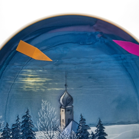 Rosenthal Weihnachts-Sammelteller - Entwurf Willi Hein - Motiv Heiligabend 1962 - handbemalt - 9E3