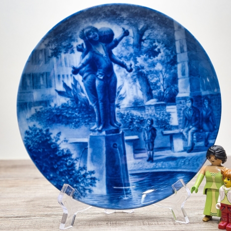 Sammelteller Berlin Design - Ratingen, die Dumeklemmer-Stadt seit 1276 - blaues Porzellan - Made in Germany - 9D2 - TOP Zustand