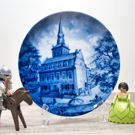 Sammelteller Berlin Design - Ratingen, die Dumeklemmer-Stadt seit 1276 - blaues Porzellan - Made in Germany - 9D2 - TOP Zustand