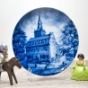 Sammelteller Berlin Design - Ratingen, die Dumeklemmer-Stadt seit 1276 - blaues Porzellan - Made in Germany - 9D2 - TOP Zustand