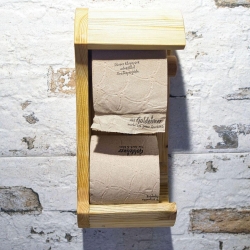 Einzigartiger Toilettenpapierhalter aus Upcycling-Holz – Handgefertigt aus recycelten Einwegpaletten, vielseitig montierbar! kompostierbar