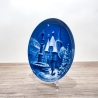 Weihnachtsteller - 1972: Michelstadt - von Berlin Design - blaues Porzellan - begrenzte Auflage - Made in West Germany - TOP Zustand (8C3)