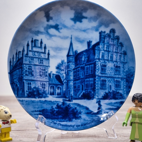 Sammelteller Berlin Design - Serie: Münsterland - Der Drostenhof zu Wolbeck - blaues Porzellan  - Made in Germany - 9D1 - TOP Zustand