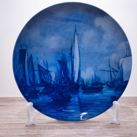 Sammelteller Berlin Design - Serie: Van de Felde - Überfahrt Karl  - blaues Porzellan  - Auflage 5.000 - Made in Germany - 9E2 - TOP Zustand