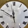 Antike französische Comtoise Funk Wanduhr  - Unikat - Motiv: Sonne 19. Jahrhundert - DCF-77 Funkuhrwerk - Upcycling Vintage-Uhr