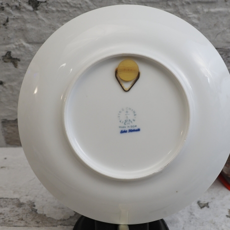 Weihnachtsteller 1976  - Lichte Porzellan, blaues Porzellan, Echt Kobalt,  DDR  - Made in GDR, Porzellan 1A, Aufhängung speziell (8F)