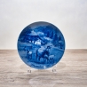 Sammelteller Muttertag: 1980 Ziegenfamilie - Berlin Design - blaues Porzellan  - Made in West Germany - 19,5 cm - 8B3 - TOP Zustand