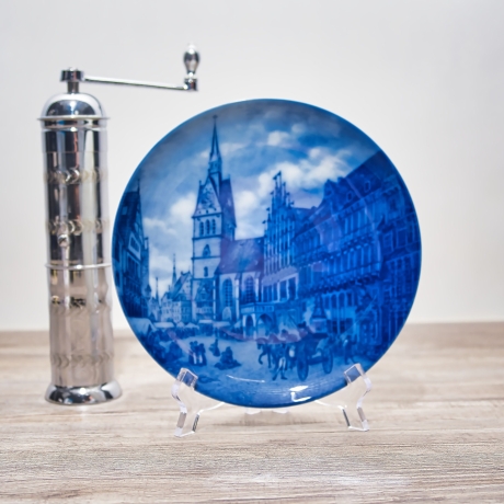 Sammelteller Berlin Design - Serie: Alt Hannover - Köbelingerstraße - blaues Porzellan -  Auflage 5/? Made in Germany - 9D1 - TOP Zustand