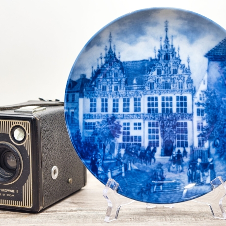 Sammelteller Berlin Design - Serie: Alt Bremen - Krameramtshaus  - blaues Porzellan  - Auflage 3.000 - Made in Germany - 9D1 - TOP Zustand