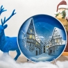 Rosenthal Weihnachts-Sammelteller - Entwurf Willi Hein - Motiv Kleinstadt-Weihnacht - 1960 - handbemalt - TOP Zustand - 8E2