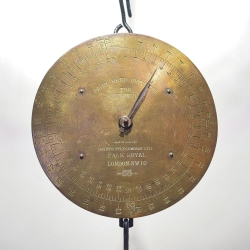 Restaurierte englische Marktwaage aus dem 19. Jahrhundert - Dairy Supply Ltd. Park Royal - London - Made in England - messing, graviert.