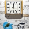 Restaurierte Tischuhr/Wanduhr aus dem frühen 20. Jahrhundert - Funkuhrwerk mit schleichender Sekunde - Made in Germany - Batteriebetrieben