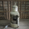 Echte Schiffslampe, Original maritime Ausrüstung, seewasserfest, mit E27 Fassung und elektr. Zuleitung (Stecker, Schalter)  - Upcycling