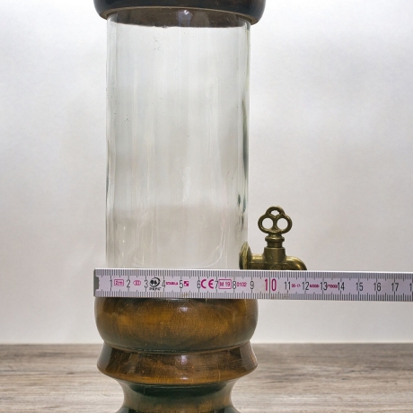 Einzigartige Getränke Zapfsäule,  Alkoholspender, vermutlich aus den 1970er Jahren - Aus Glas und Holz - voll funktionsfähig - 9C3