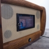 Röhrenradio Retromod: Holzgehäuse Radio mit Android Radio (Touchscreen Wi-Fi, Bluetooth) umgebaut- 2 JBL Speaker + Bassreflex - Einzelstück