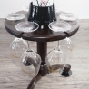 Upcycling Unikat: Weinglas Träger mit Flaschenhalter für den gepflegten Esstisch - gefertigt aus den Resten einer Wohnzimmer Lampe und PLA