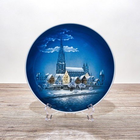 Rosenthal Weihnachts-Sammelteller - Entwurf Georg Küspert - Motiv Weihnachten in Ulm - 1960er Jahre -handbemalt - TOP Zustand - 8E2