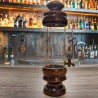 Einzigartige Getränke Zapfsäule,  Alkoholspender, vermutlich aus den 1970er Jahren - Aus Glas und Holz - voll funktionsfähig - 9C3