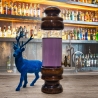 Einzigartige Getränke Zapfsäule,  Alkoholspender, vermutlich aus den 1970er Jahren - Aus Glas und Holz - voll funktionsfähig - 9C3