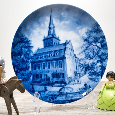 Sammelteller Berlin Design - Ratingen, die Dumeklemmer-Stadt seit 1276 - blaues Porzellan - Made in Germany - 9D2 - TOP Zustand