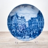 Sammelteller Berlin Design - Serie: Alt Bremen - Marktplatz 1847  - blaues Porzellan  - Auflage 3.000 - Made in Germany - 9D1 - TOP Zustand