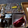 Kofferradio Akkord Motorette Filou L, Rockabilly fifties Style, generalüberholt, mit Netzteil für 110 und 220 Volt (weltweiter Einsatz)