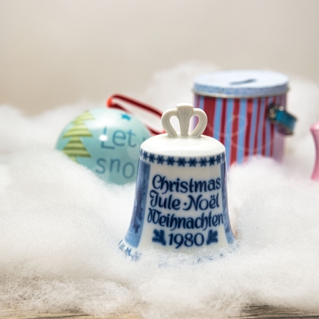 Weihnachtsglocke - Berlin Design - 1980 - blaues Porzellan - Made in Germany - 8D3 - TOP Zustand - limitiert