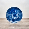 Weihnachtsteller - 1987: Weihnachtsabend in Goslar - Berlin Design - blaues Porzellan - begrenzte Auflage - Made in West Germany - (8C3)
