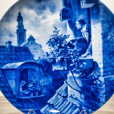 Sammelteller: Die Dachstube / Carl Spitzweg - Berlin Design - blaues Porzellan  - Nummer 10 von 5000 - mit Karton - TOP Zustand - 8D2