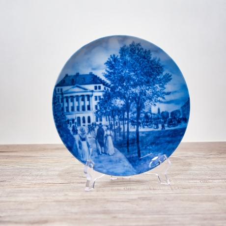 Sammelteller Berlin Design - Serie: Alt Hamburg - Die Esplanade um 1840 - blaues Porzellan  - Made in Germany - 9D1 - TOP Zustand