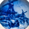 Weihnachtsteller - 1979: Weihnachtsabend in Greetsiel - Berlin Design - blaues Porzellan - begrenzte Auflage - Made in West Germany (8C3)